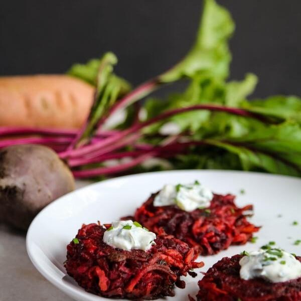 Beetroot latkes